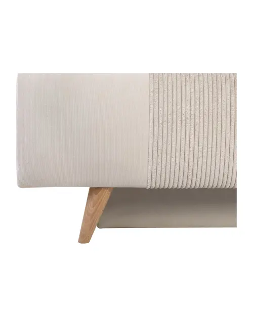 Three-seater sofa bed Leon with storage beige