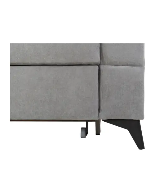 Угловой диван левосторонний Amado раскладной с ящиком серый