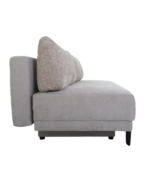 Trzyosobowa sofa rozkładana Sentila z pojemnikiem, beżowa