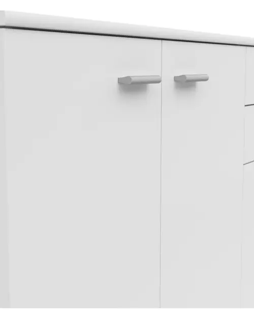 Chest of drawers Noeda 106 cm with 3 doors and 2 drawers white