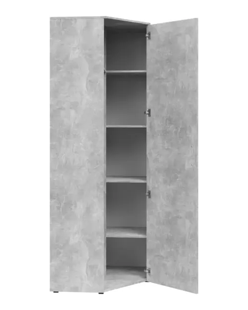 Estantería de esquina MultiDo 71,5x71,5 cm con puertas atelier claro