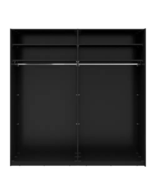 Шкаф-купе MIX 215 см черный/светло-серый/антрацит/дуб эвок