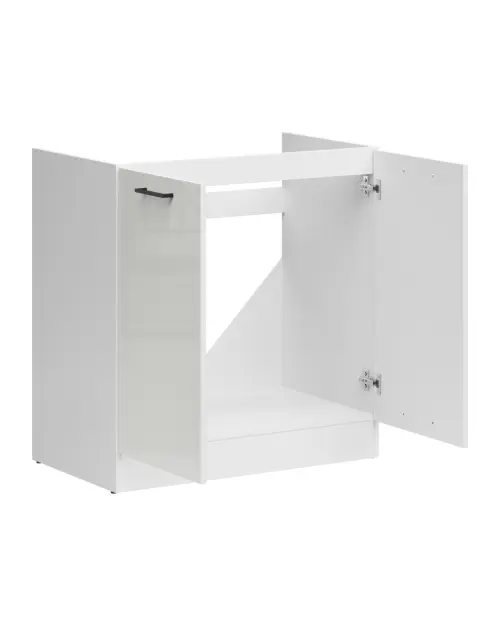 Mueble de cocina bajo fregadero Junona Line 80 cm brillo tiza