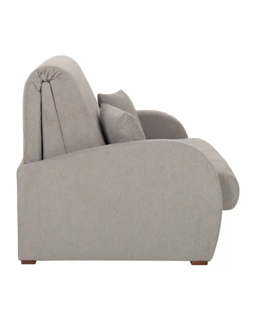 Sofá cama de dos plazas Poli con arcón beige