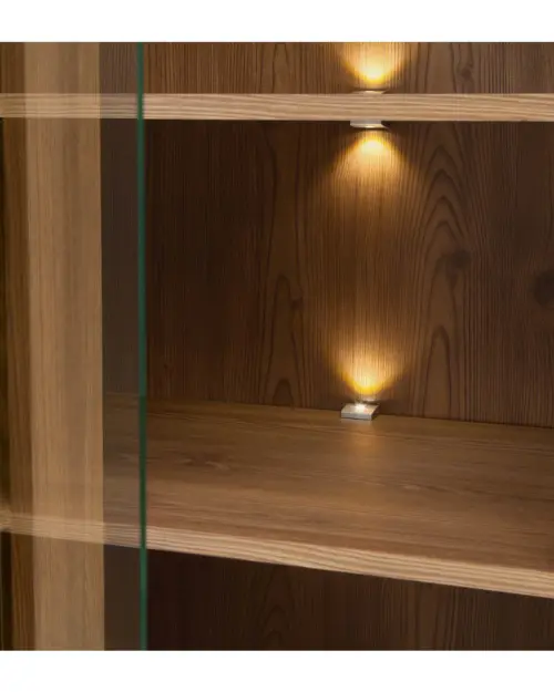 Vitrina Bergen 102 cm con 4 puertas alerce sibiu dorado