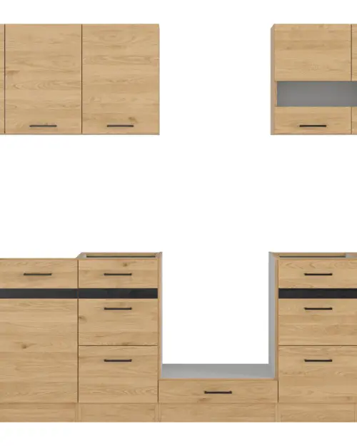 Conjunto de cocina Junona Line 260 cm roble bernstein