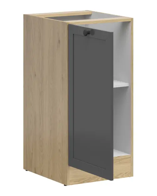 Mueble bajo de cocina Junona Line 40 cm izquierda con puerta roble bernstein/grafito