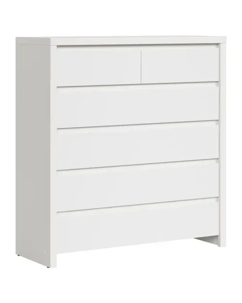 Комод Kaspian 105 см з 6 шухлядами білий