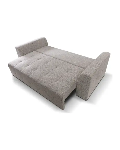 Sofá de tres plazas Royal IV convertible con arcón tejido trenzado beige