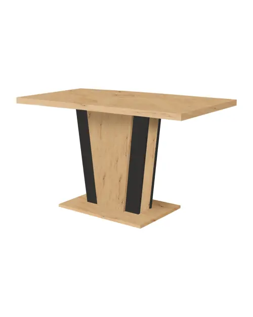 Stół rozkładany Zalder 120/160x68 dąb artisan/czarny