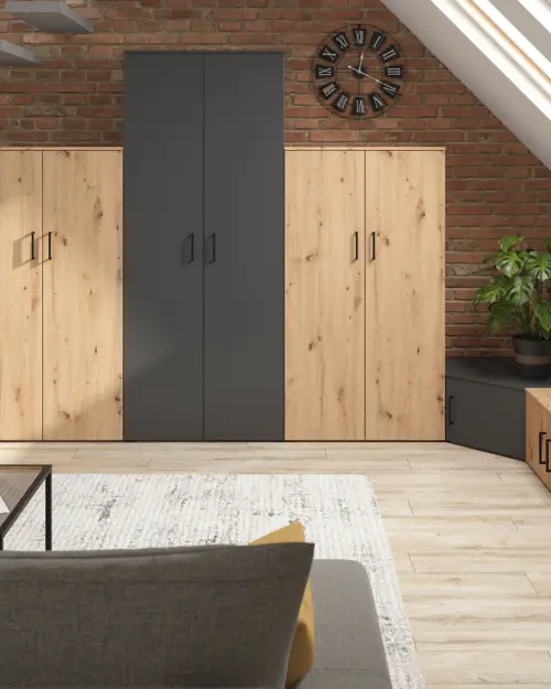 Estantería MultiDo 45 cm con puertas atelier claro