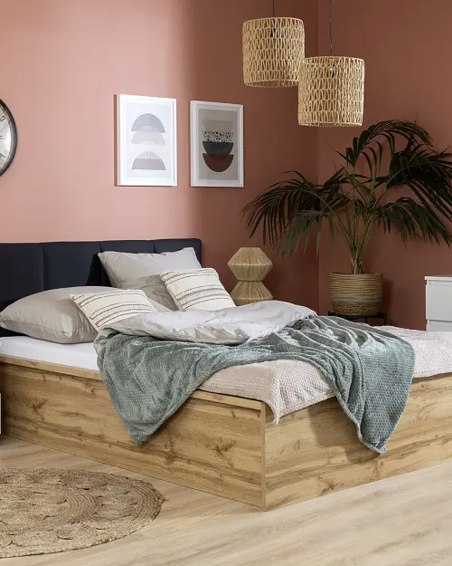 Mesita de noche Tetrix 45 cm con cajón blanco brillo