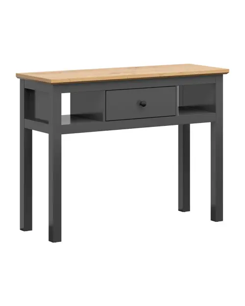 Tocador Hesen 114 cm con cajón y 2 estantes grafito