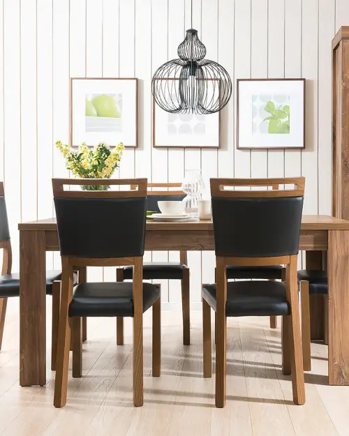 Vitrina Gent 98 cm con 2 puertas y 2 cajones roble stirling