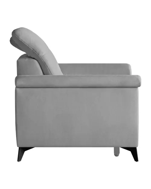 Dwuosobowa sofa Doria z pojemnikiem z szarego aksamitu