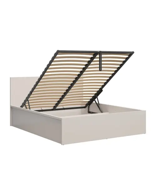 Cama Tetrix 160x200 con somier y contenedor cachemira