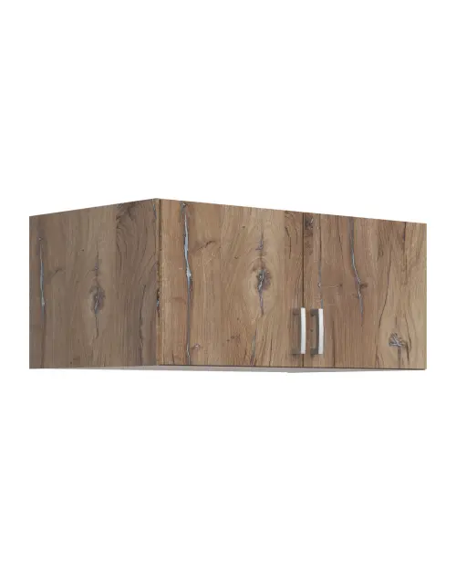 Wardrobe top unit Brando 91 cm with 2 doors dark flagstaff oak