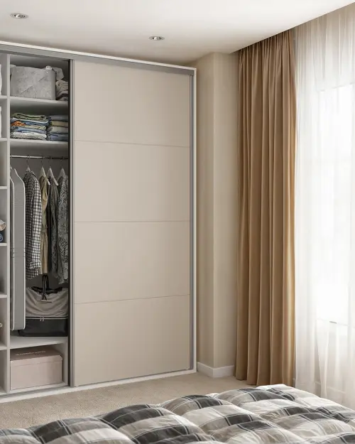 Szafa przesuwna Flex 200 cm z lustrem biały/kaszmir