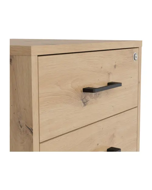 Cajonera Space Office 50 cm con 4 cajones roble artisan