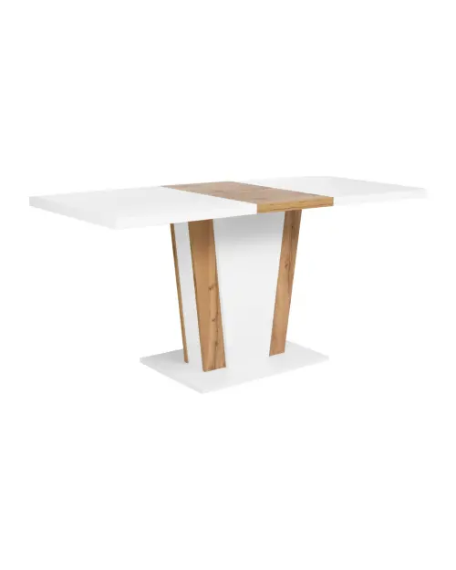 Stół rozkładany Zalder 120/160x68 dąb wotan/biały