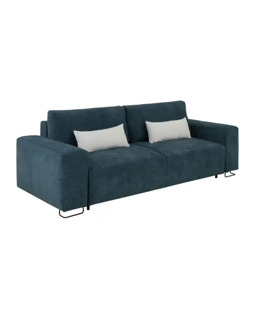 Диван трехместный Kizo раскладной бирюзовый