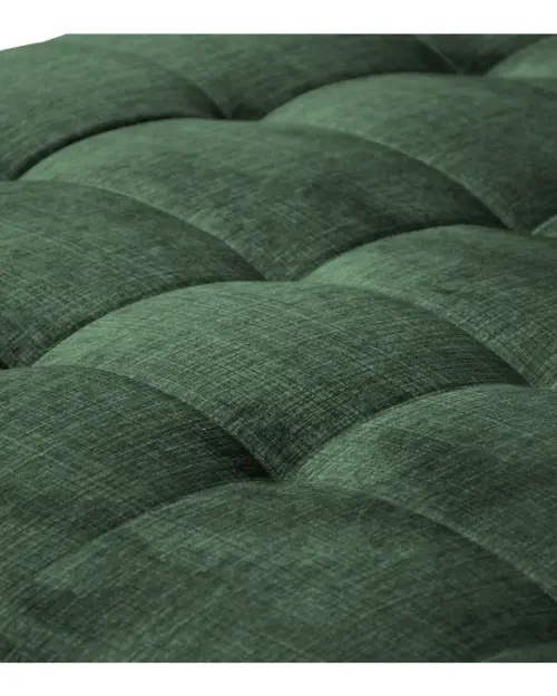 Left-hand corner sofa Aragon pull-out with adjustable headrest and seat green