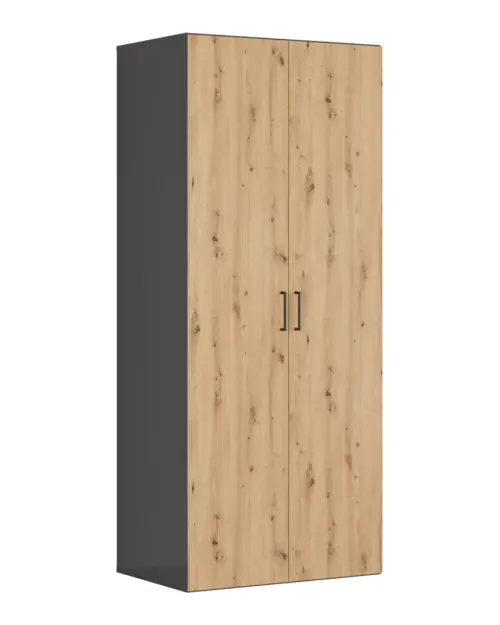 Szafa dwudrzwiowa Flex 100 cm grafit/dąb artisan