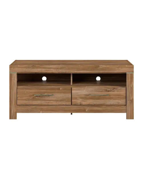 Mueble RTV Gent 138 cm con 2 cajones y estante roble stirling