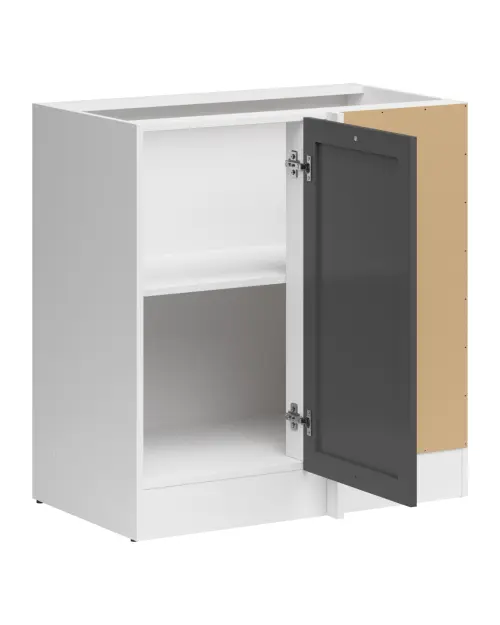 Mueble de cocina bajo de rincón Junona Line derecho grafito ocupa rincón 100x60 cm