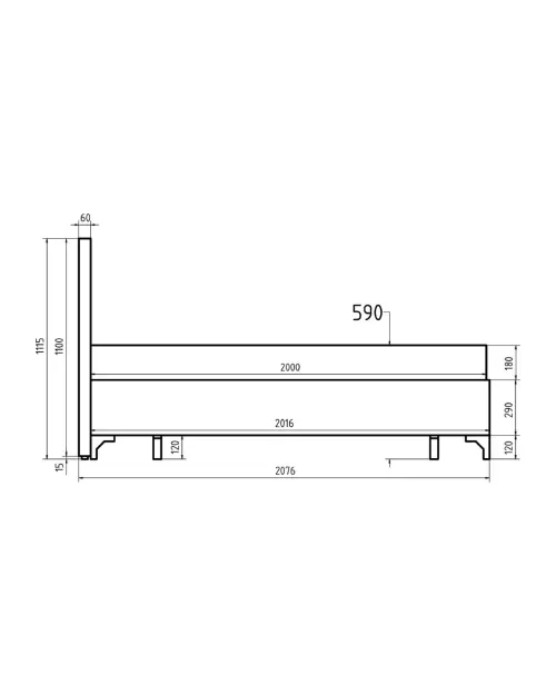 Континентальная кровать Joy 160x200 с контейнерами синяя
