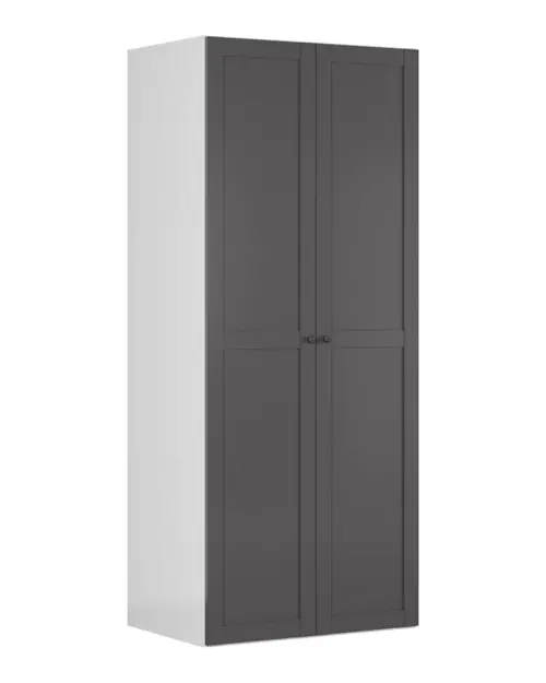 Two-door wardrobe Flex 100 cm white/graphite