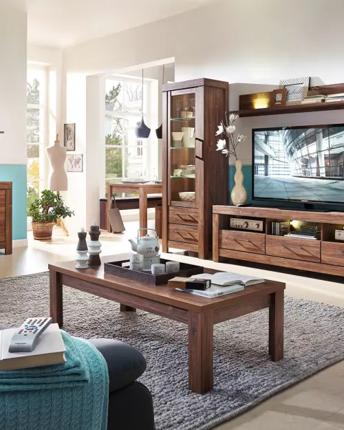 Mueble RTV Gent 200 cm con 3 cajones y estante roble stirling