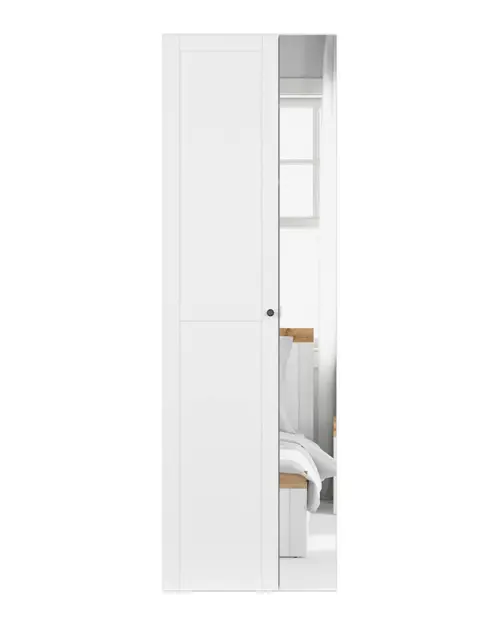 Armario de dos puertas Flex 75 cm con espejo blanco