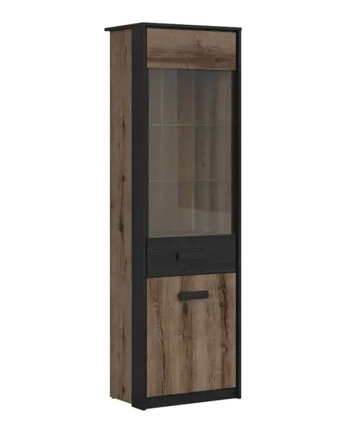 Vitrina Kassel 60 cm con 2 puertas roble monastery