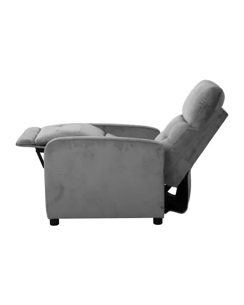 Tradycyjny fotel Monti z funkcją relax szary