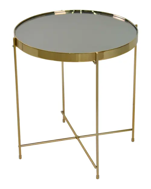 Mesa redonda Leone 43 cm dorada