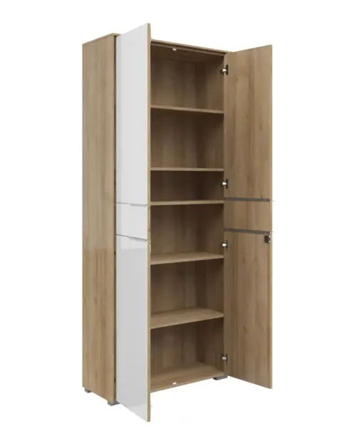 Estantería Nevada 80 cm con 2 puertas roble riviera