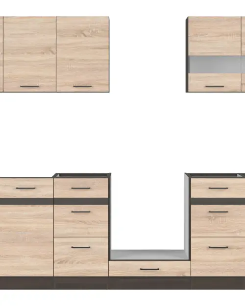 Conjunto de cocina Junona Line 260 cm roble sonoma