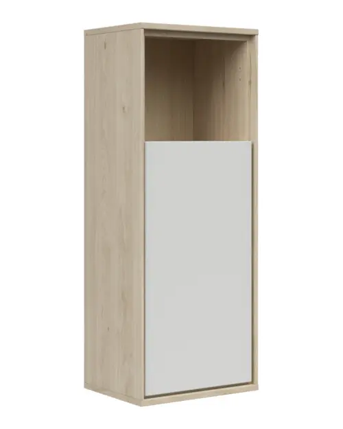 Armario suspendido Ema 36 cm con puerta y estante nogal jackson hickory/gris claro