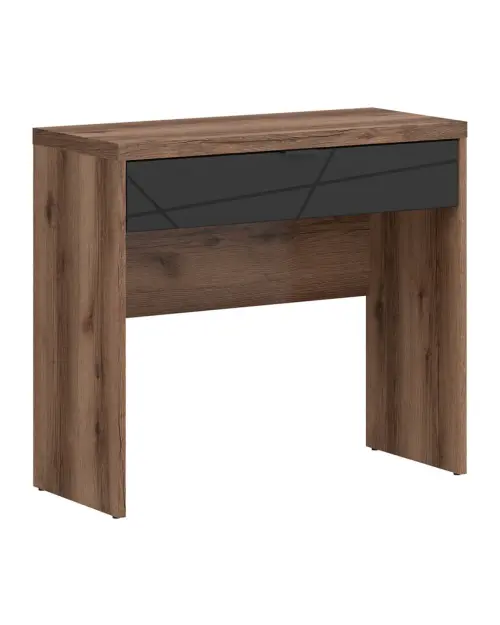 Tocador Forn 39 cm con cajón roble delano oscuro/negro mate