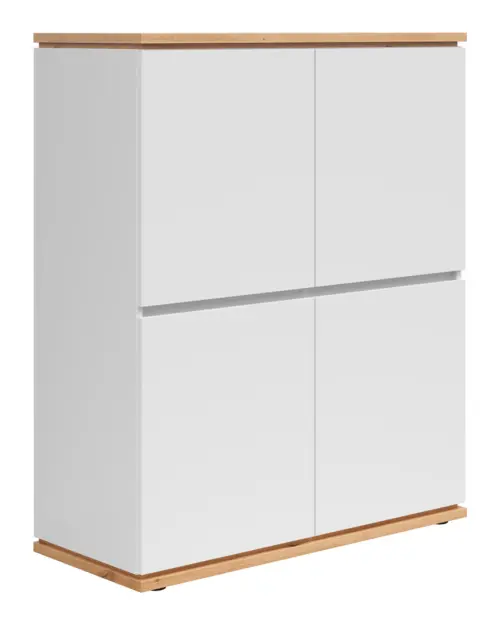 Armario Yamael 100 cm con 4 puertas blanco