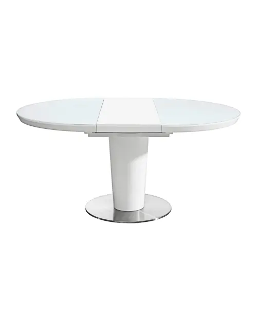 Стол Herkules 120-160x76 белый/нержавеющая сталь