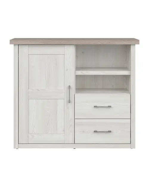 Cómoda Luca Baby 107 cm con puertas y 2 cajones alerce sibiu claro