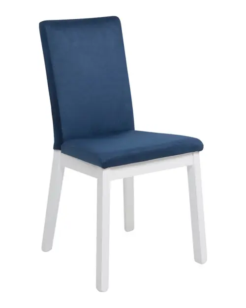 Silla tapizada Holten 2 de terciopelo azul marino