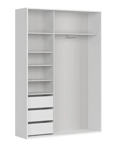 Шкаф-купе Flex 150 см белый/дуб вотан