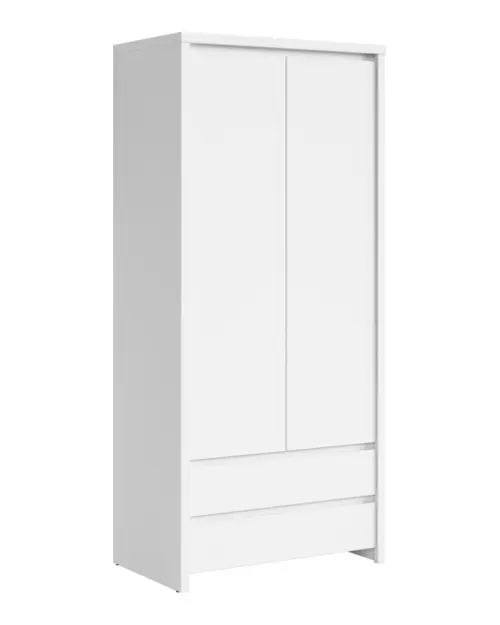 Шафа дводверна Kaspian 90 см з шухлядами біла