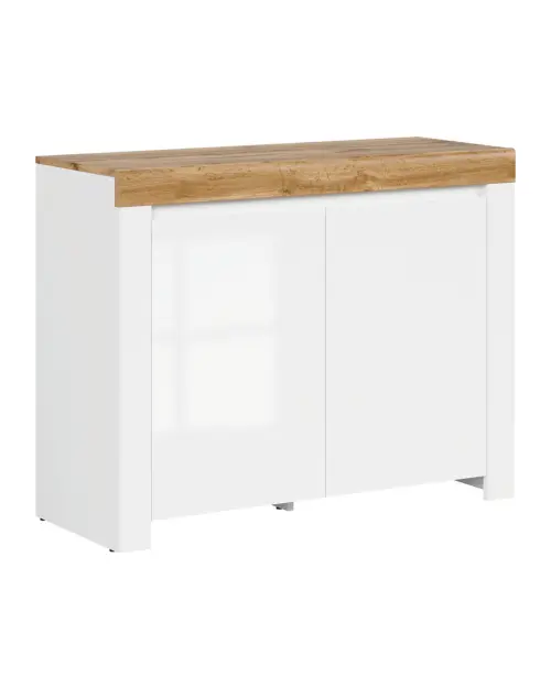 Mueble Holten 106 cm de dos puertas blanco brillo
