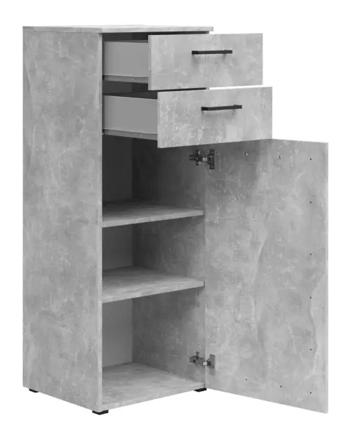 Cómoda MultiDo 45 cm con puertas y 2 cajones atelier claro