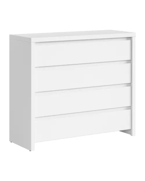 Cómoda Kaspian 105 cm con 4 cajones blanca