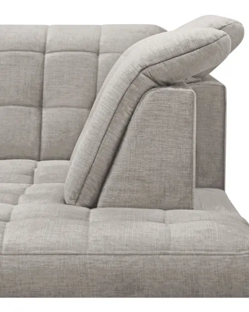 Right-hand corner sofa bed Aragon with adjustable headrest and seat beige